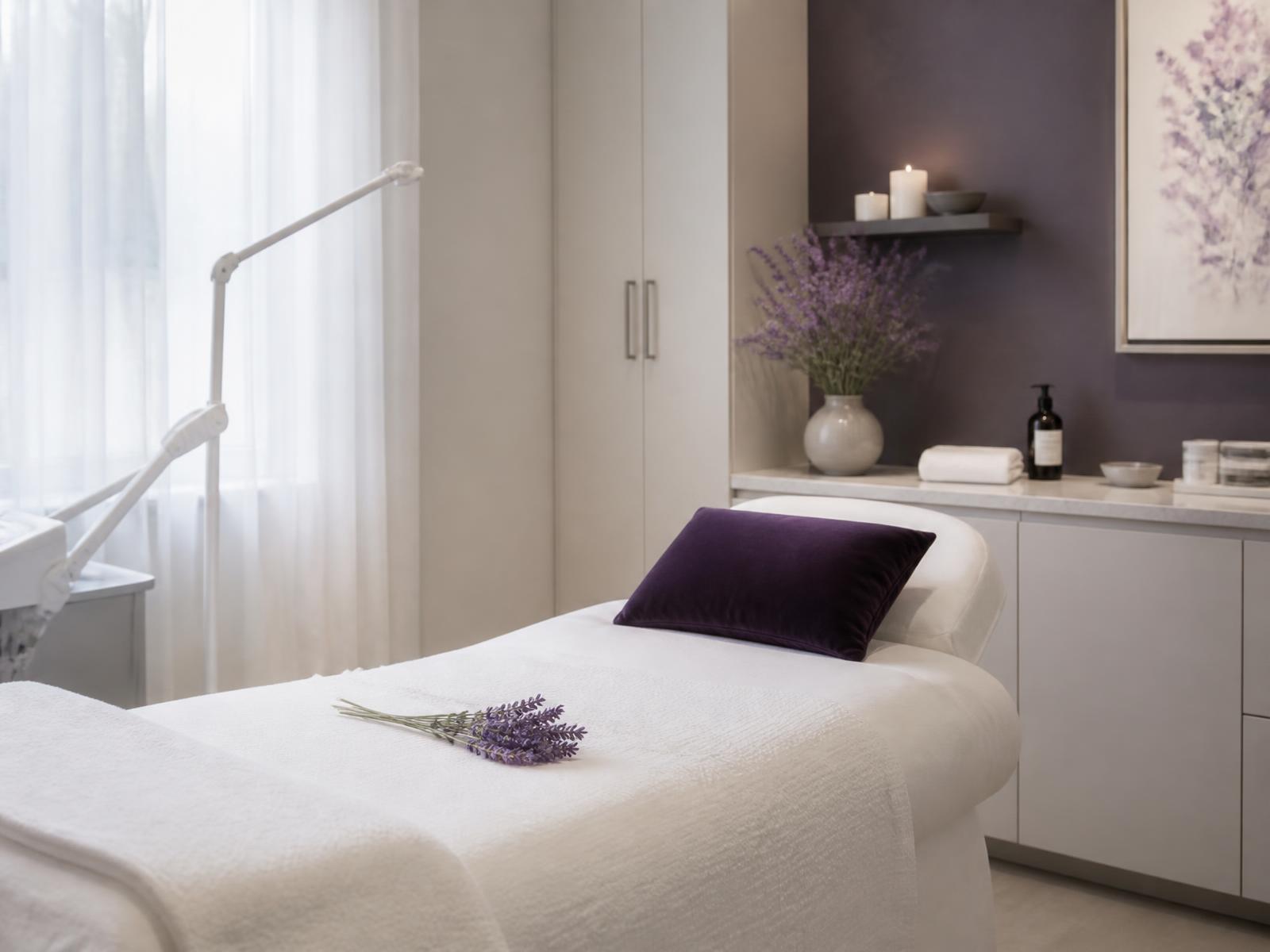 A calm, softly lit treatment room.